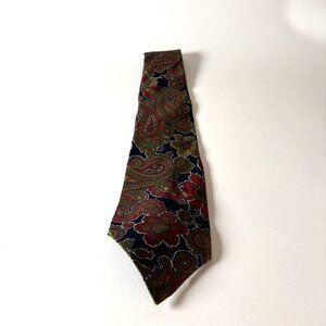 Vintage Yves Saint Laurent Silk Tie | Paisley Floral Designer Necktie